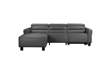 Reclinersoffa med hörn Loft24 Carpari Reclinersoffa 3-sits Grey Left-faced Artificial leather