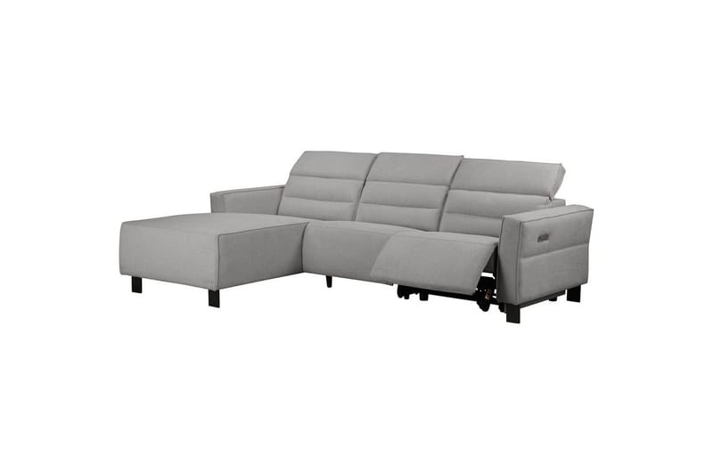 Reclinersoffa med hörn Loft24 Carpari Reclinersoffa 3-sits Grey Left-faced Belfast fabric - Möbler - Soffa - Biosoffa & reclinersoffa