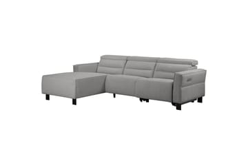 Reclinersoffa med hörn Loft24 Carpari Reclinersoffa 3-sits Grey Left-faced Belfast fabric - Möbler - Soffa - Biosoffa & reclinersoffa