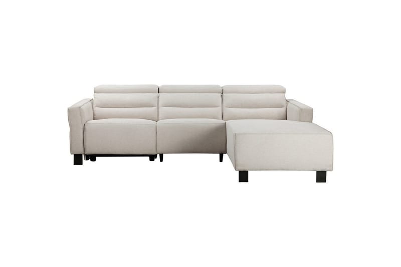 Reclinersoffa med hörn Loft24 Carpari Reclinersoffa 3-sits White Right-faced Belfast fabric - Möbler - Soffa - Biosoffa & reclinersoffa