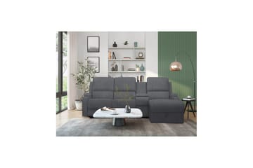Reclinersoffa med hörn Loft24 Hörnsoffa 3-sits Loft24 Dallas Grey Right-faced - Möbler - Soffa - Biosoffa & reclinersoffa