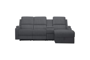 Reclinersoffa med hörn Loft24 Hörnsoffa 3-sits Loft24 Dallas Grey Right-faced - Möbler - Soffa - Biosoffa & reclinersoffa