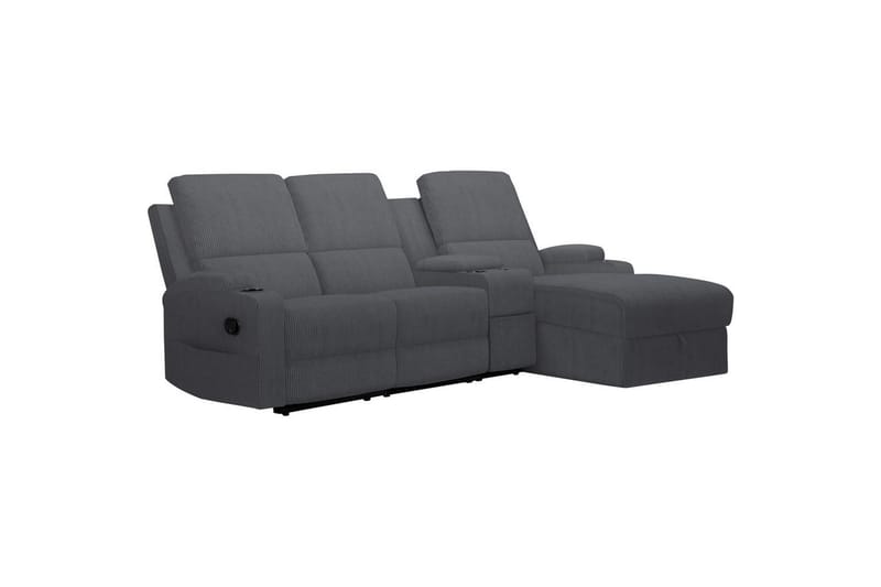 Reclinersoffa med hörn Loft24 Hörnsoffa 3-sits Loft24 Dallas Grey Right-faced - Möbler - Soffa - Biosoffa & reclinersoffa