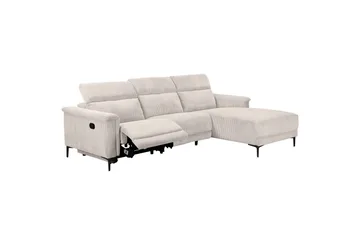 Reclinersoffa med hörn Loft24 Hörnsoffa 3-sits Loft24 Lund White 0 - Möbler - Soffa - Biosoffa & reclinersoffa