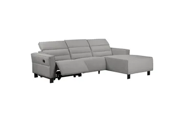 Reclinersoffa med hörn Loft24 Hörnsoffa Loft24 Carpari med manuell recliner Grey1 Right-faced Belfast fabric - Möbler - Soffa - Biosoffa & reclinersoffa