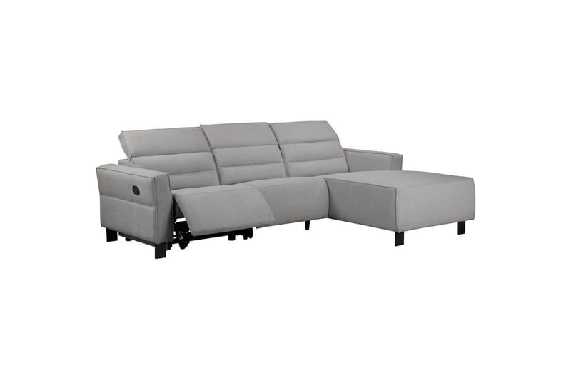Reclinersoffa med hörn Loft24 Hörnsoffa Loft24 Carpari med manuell recliner Grey1 Right-faced Belfast fabric - Möbler - Soffa - Biosoffa & reclinersoffa