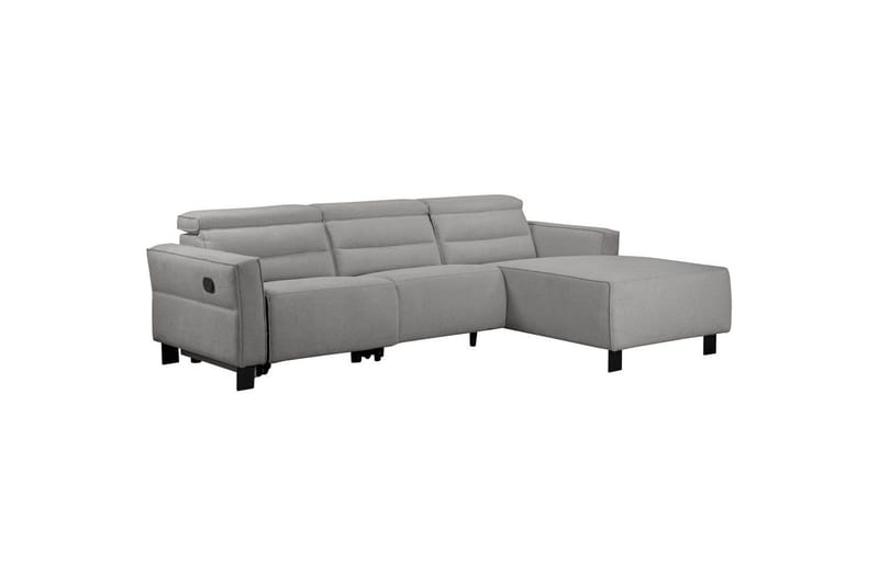 Reclinersoffa med hörn Loft24 Hörnsoffa Loft24 Carpari med manuell recliner Grey1 Right-faced Belfast fabric - Möbler - Soffa - Biosoffa & reclinersoffa