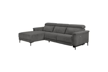 Reclinersoffa med hörn Loft24 Hörnsoffa Loft24 Lund med elektrisk recliner Grey Left-faced - Möbler - Soffa - Biosoffa & reclinersoffa