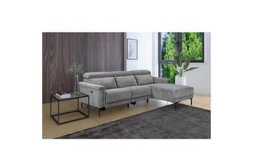 Reclinersoffa med hörn Loft24 Hörnsoffa Loft24 Lund med elektrisk recliner Grey Right-faced - Möbler - Soffa - Biosoffa & reclinersoffa