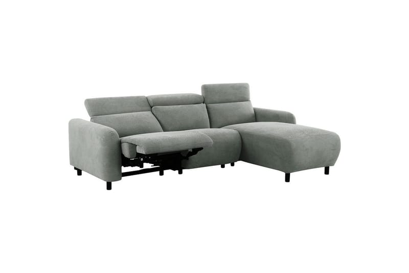 Reclinersoffa med hörn Loft24 Hörnsoffa Loft24 Skaane med manuell fåtölj Grey1 Manchester - Möbler - Soffa - Biosoffa & reclinersoffa