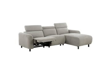 Reclinersoffa med hörn Loft24 Skaane Reclinersoffa 3-sits Grey Right-faced Manchester - Möbler - Soffa - Biosoffa & reclinersoffa