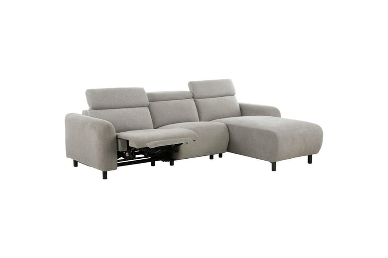 Reclinersoffa med hörn Loft24 Skaane Reclinersoffa 3-sits Grey Right-faced Manchester - Möbler - Soffa - Biosoffa & reclinersoffa