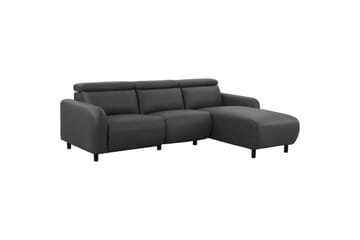 Reclinersoffa med hörn Loft24 Skaane Reclinersoffa 3-sits Grey1 Artificial leather - Möbler - Soffa - Biosoffa & reclinersoffa