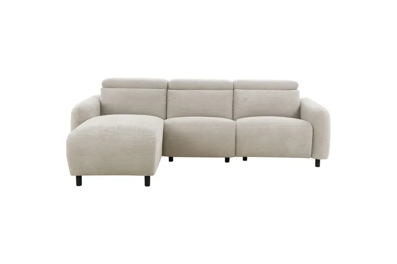 Reclinersoffa med hörn Loft24 Skaane Reclinersoffa 3-sits White Belfast fabric
