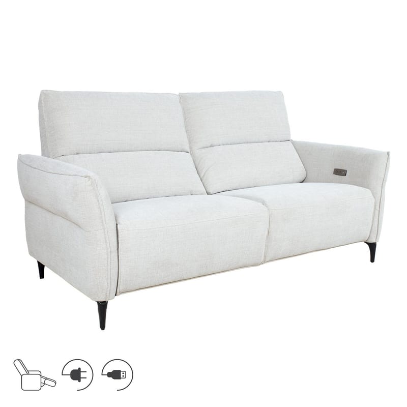 Reclinersoffa Näsdal 3-sits med elektrisk mekanism, ljusbeige