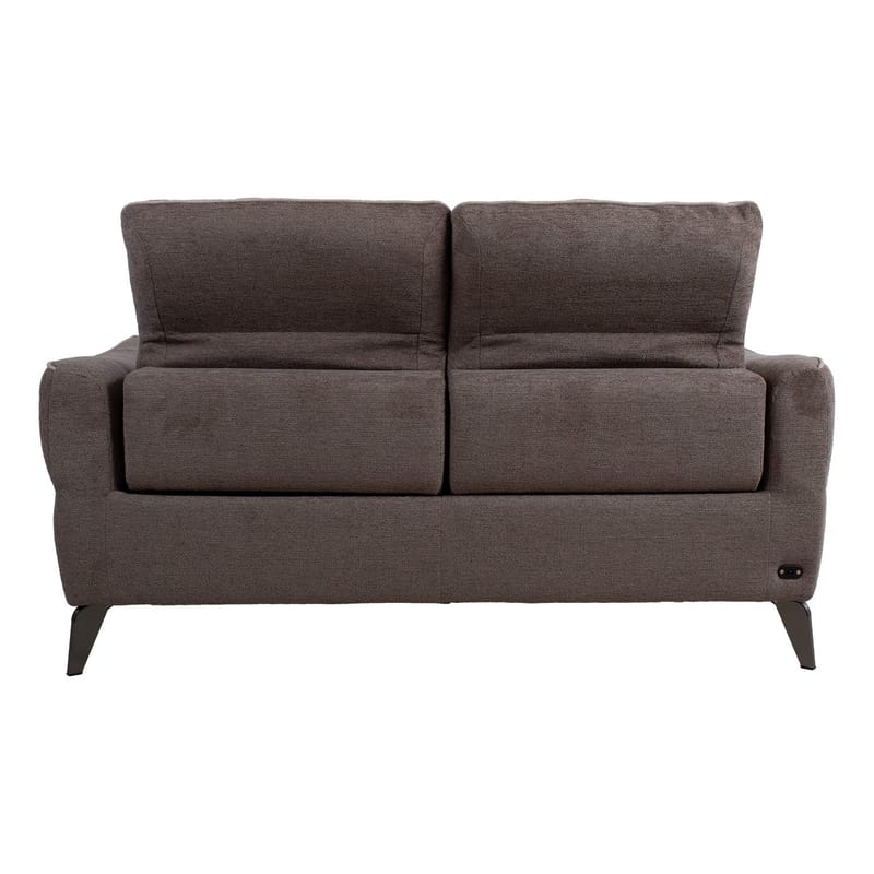 Reclinersoffa Nordan 2-sits elektrisk - ljusbrun med beige passpoal - Möbler - Soffa - Biosoffa & reclinersoffa