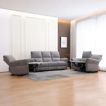 Reclinersoffa Ravdal 2-sits med elektrisk mekanism - grå - Möbler - Soffa - Biosoffa & reclinersoffa