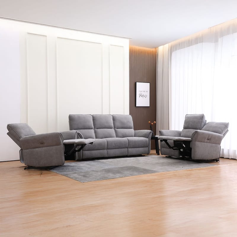 Reclinersoffa Ravdal 2-sits med elektrisk mekanism - gr å - Möbler - Soffa - Biosoffa & reclinersoffa