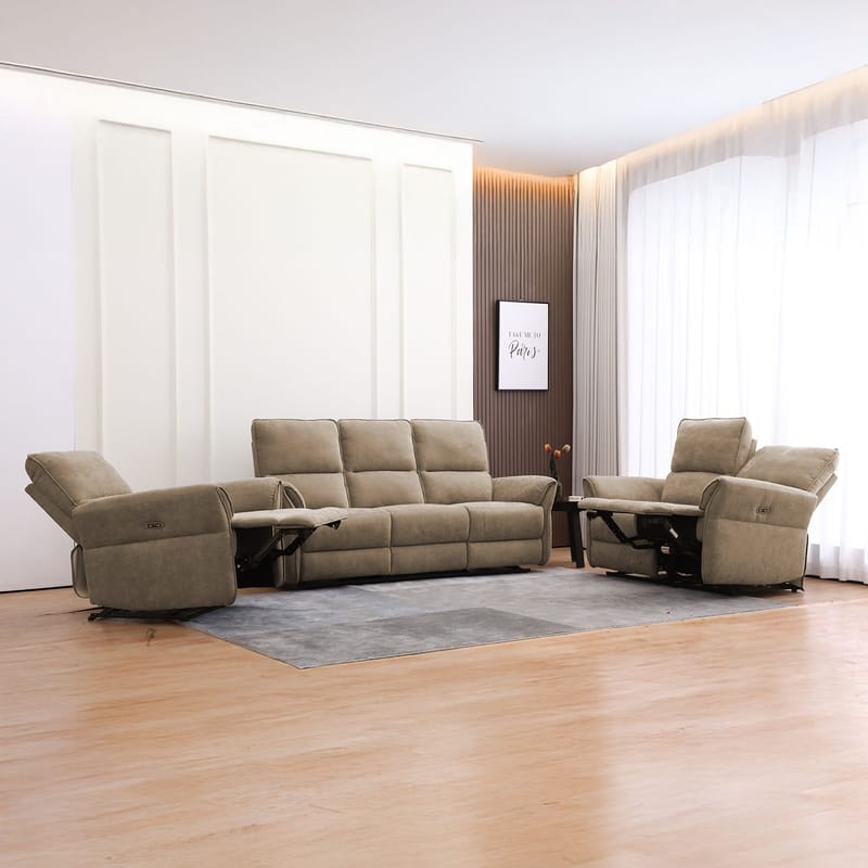 Reclinersoffa Ravdal 2-sits med elektrisk mekanism - ljusbrun - Möbler - Soffa - Biosoffa & reclinersoffa