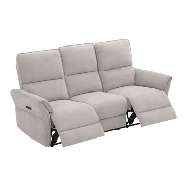 Reclinersoffa Ravdal 3-sits med elektrisk mekanism - grå - Möbler - Soffa - Biosoffa & reclinersoffa