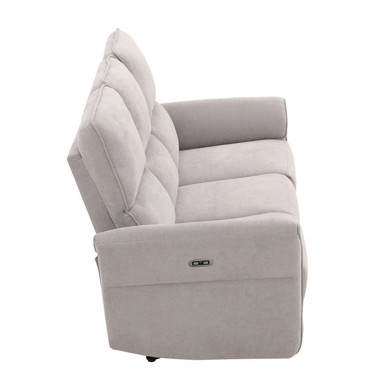 Reclinersoffa Ravdal 3-sits med elektrisk mekanism - grå - Möbler - Soffa - Biosoffa & reclinersoffa