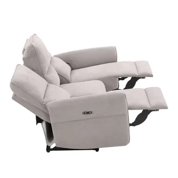 Reclinersoffa Ravdal 3-sits med elektrisk mekanism - grå - Möbler - Soffa - Biosoffa & reclinersoffa