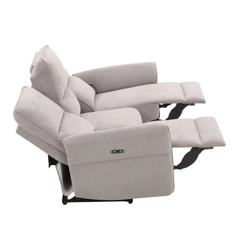 Reclinersoffa Ravdal 3-sits med elektrisk mekanism - grå - Möbler - Soffa - Biosoffa & reclinersoffa