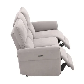 Reclinersoffa Ravdal 3-sits med elektrisk mekanism - grå - Möbler - Soffa - Biosoffa & reclinersoffa