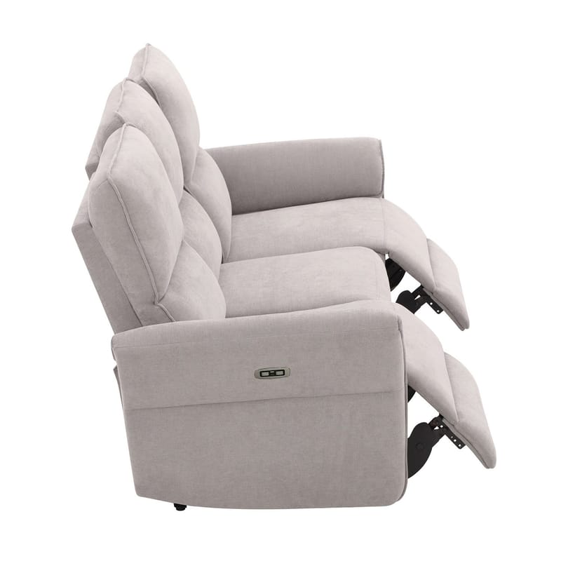 Reclinersoffa Ravdal 3-sits med elektrisk mekanism - grå - Möbler - Soffa - Biosoffa & reclinersoffa