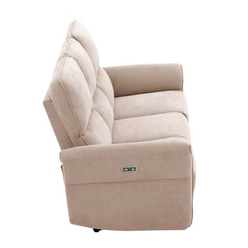 Reclinersoffa Ravdal 3-sits med elektrisk mekanism - ljusbrun - Möbler - Soffa - Biosoffa & reclinersoffa