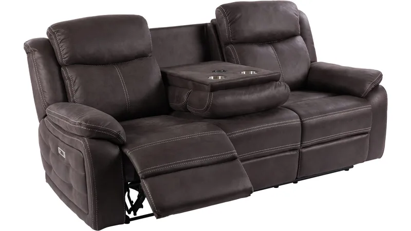 Reclinersoffa Rindal 3 Sits Manuell, brungrå