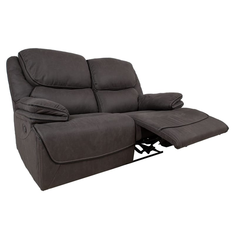 Reclinersoffa Sälmar 2-sits med manuell mekanism - grå - Möbler - Soffa - Biosoffa & reclinersoffa