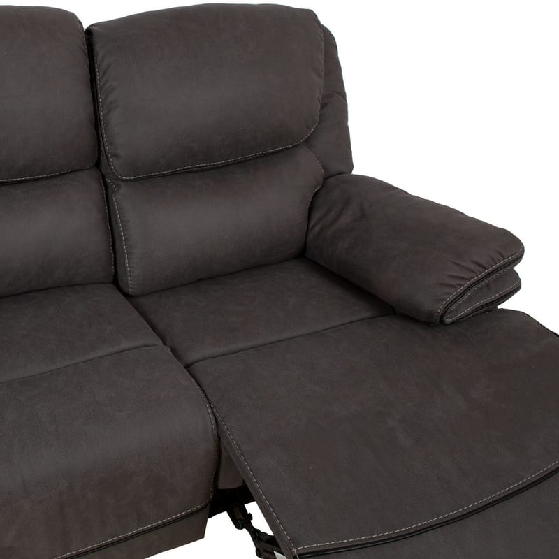 Reclinersoffa Sälmar 2-sits med manuell mekanism - grå - Möbler - Soffa - Biosoffa & reclinersoffa