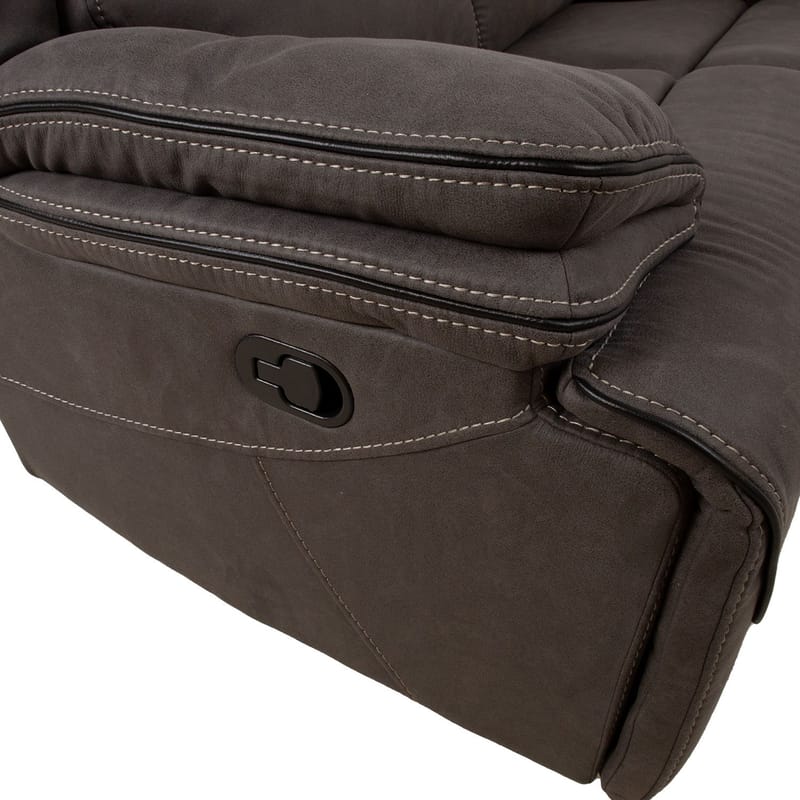 Reclinersoffa Sälmar 2-sits med manuell mekanism - grå - Möbler - Soffa - Biosoffa & reclinersoffa