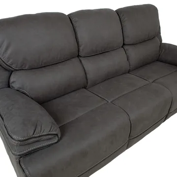 Reclinersoffa Sälmar 3-sits med manuell mekanism - grå - Möbler - Soffa - Biosoffa & reclinersoffa