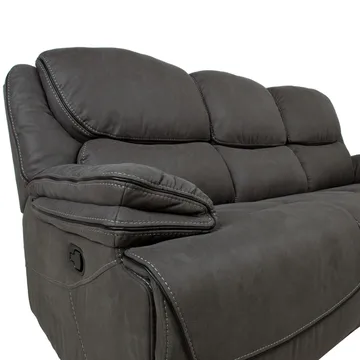Reclinersoffa Sälmar 3-sits med manuell mekanism - grå - Möbler - Soffa - Biosoffa & reclinersoffa
