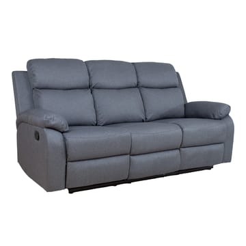 Reclinersoffa Toviny 3-sits med manuell mekanism - mörkgrå - Möbler - Soffa - Biosoffa & reclinersoffa