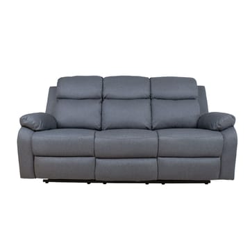 Reclinersoffa Toviny 3-sits med manuell mekanism - mörkgrå - Möbler - Soffa - Biosoffa & reclinersoffa