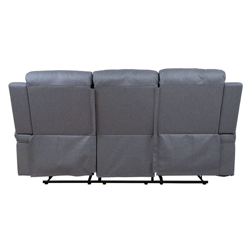 Reclinersoffa Toviny 3-sits med manuell mekanism - mörkgrå - Möbler - Soffa - Biosoffa & reclinersoffa