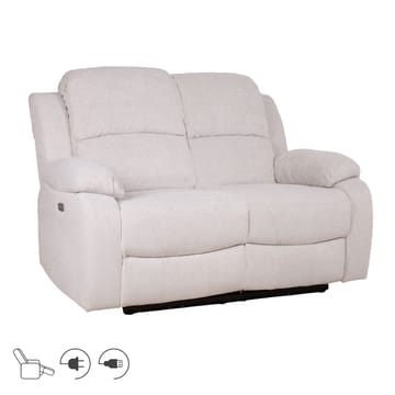 Reclinersoffa Tränor 2-sits med elektrisk mekanism - naturvit - Möbler - Soffa - Biosoffa & reclinersoffa