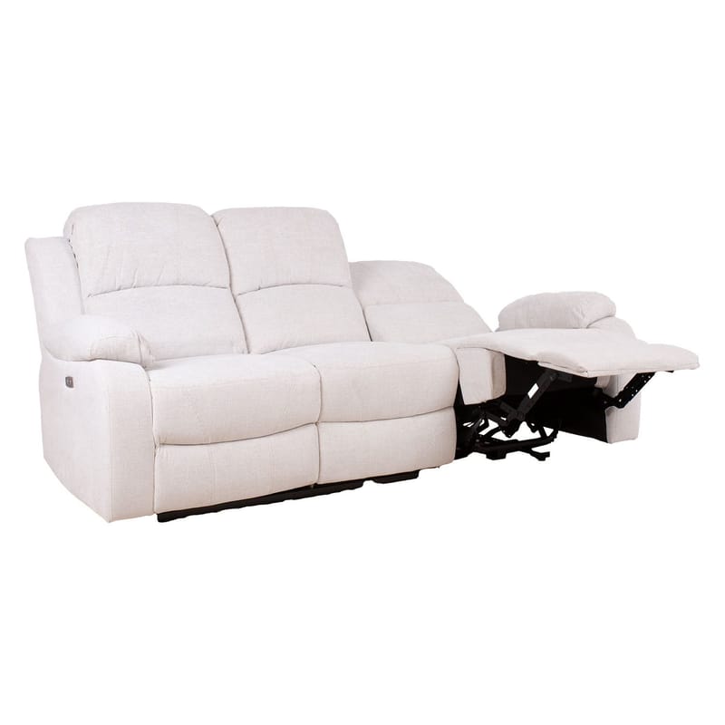 Reclinersoffa Tränor 3-sits med elektrisk mekanism - naturvit - Möbler - Soffa - Biosoffa & reclinersoffa
