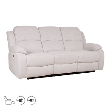 Reclinersoffa Tränor 3-sits med elektrisk mekanism - naturvit - Möbler - Soffa - Biosoffa & reclinersoffa