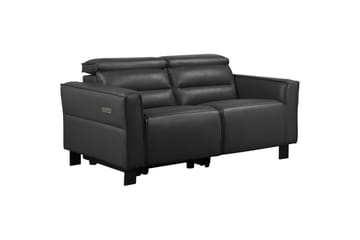 Reclinersoffa utan hörn Loft24 Carpari Reclinersoffa 2-sits Black Artificial leather - Möbler - Soffa - Biosoffa & reclinersoffa