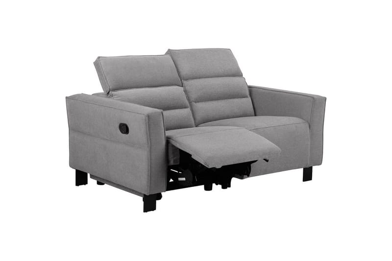Reclinersoffa utan hörn Loft24 Carpari Reclinersoffa 2-sits Grey Belfast fabric - Möbler - Soffa - Biosoffa & reclinersoffa