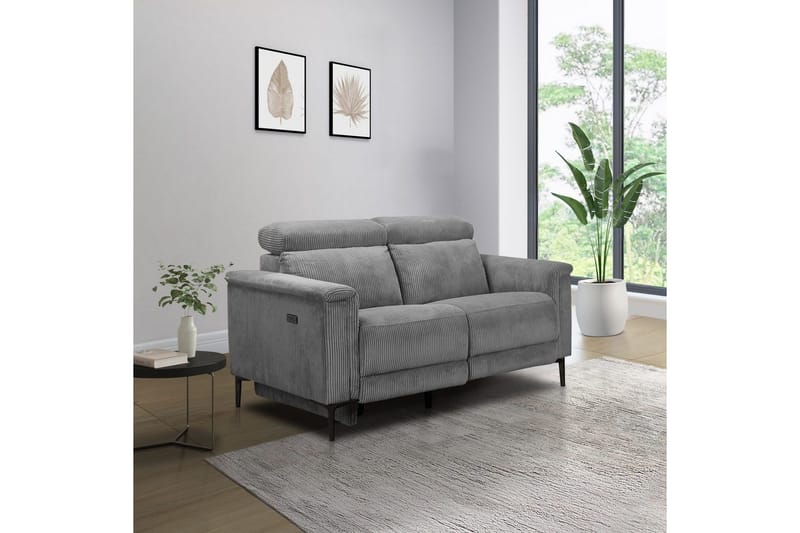 Reclinersoffa utan hörn Loft24 Lund Reclinersoffa 2-sits Lightgrey - Möbler - Soffa - Biosoffa & reclinersoffa