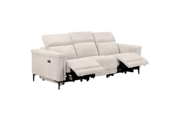 Reclinersoffa utan hörn Loft24 Lund Reclinersoffa 3-sits Vit - Möbler - Soffa - Biosoffa & reclinersoffa