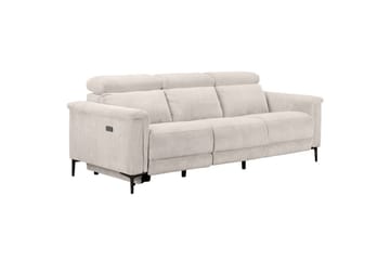 Reclinersoffa utan hörn Loft24 Lund Reclinersoffa 3-sits Vit - Möbler - Soffa - Biosoffa & reclinersoffa