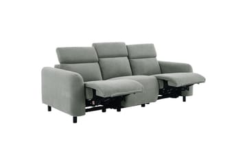 Reclinersoffa utan hörn Loft24 Skaane Reclinersoffa 3-sits Grå Manchester - Möbler - Soffa - Biosoffa & reclinersoffa