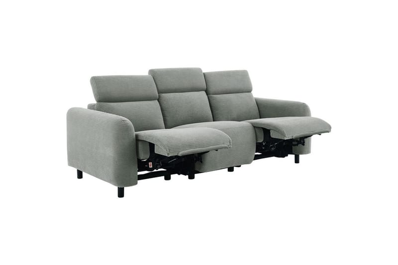 Reclinersoffa utan hörn Loft24 Skaane Reclinersoffa 3-sits Grå Manchester - Möbler - Soffa - Biosoffa & reclinersoffa