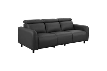 Reclinersoffa utan hörn Loft24 Skaane Reclinersoffa 3-sits Grey Artificial leather - Möbler - Soffa - Biosoffa & reclinersoffa
